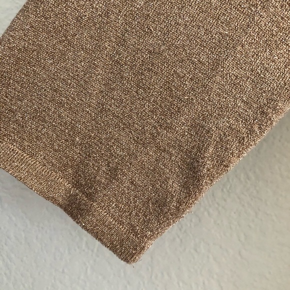 Pure Collection Tan Gold Shimmer Lurex Cardigan - Picture 6 of 8